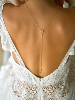 Collier de dos Spirituelle Ambre Bille