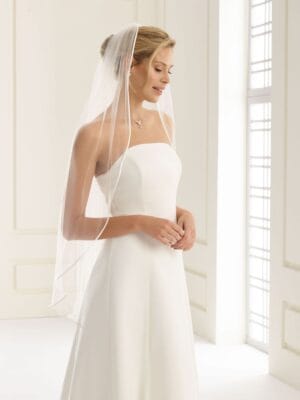 Voile bordure satin